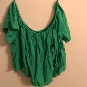 NWT - Green Forever 21 Flowy Crop Top